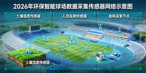 2026年新建环保智能球场内部数据采集传感器网络示意图