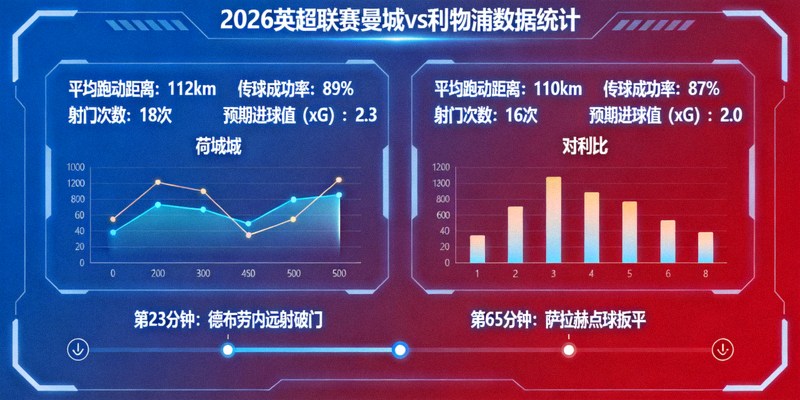 2026年英超联赛曼城与利物浦高科技数据统计可视化图表