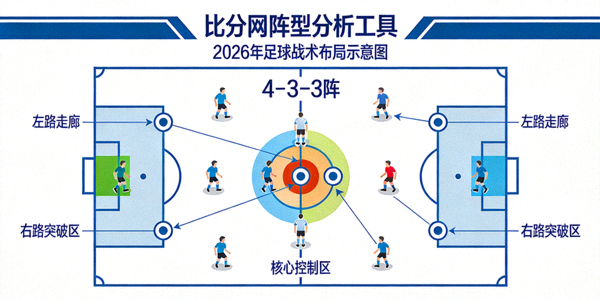 比分网阵型分析工具展示的2026年足球战术布局示意图